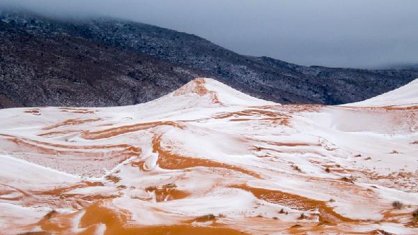 Snowfall in the Sahara Desert