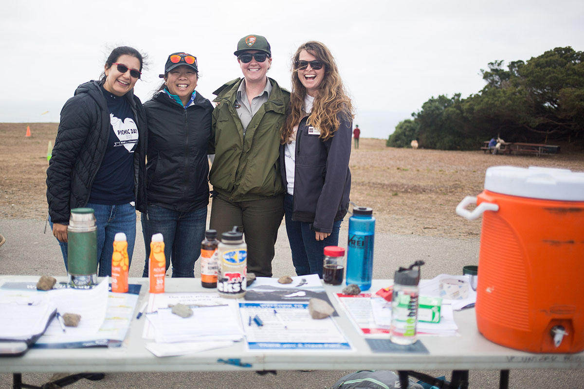 The leaders of Coastal Clean Up Day at Fort Funston