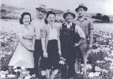 Mr. Sato with his sons and daughters